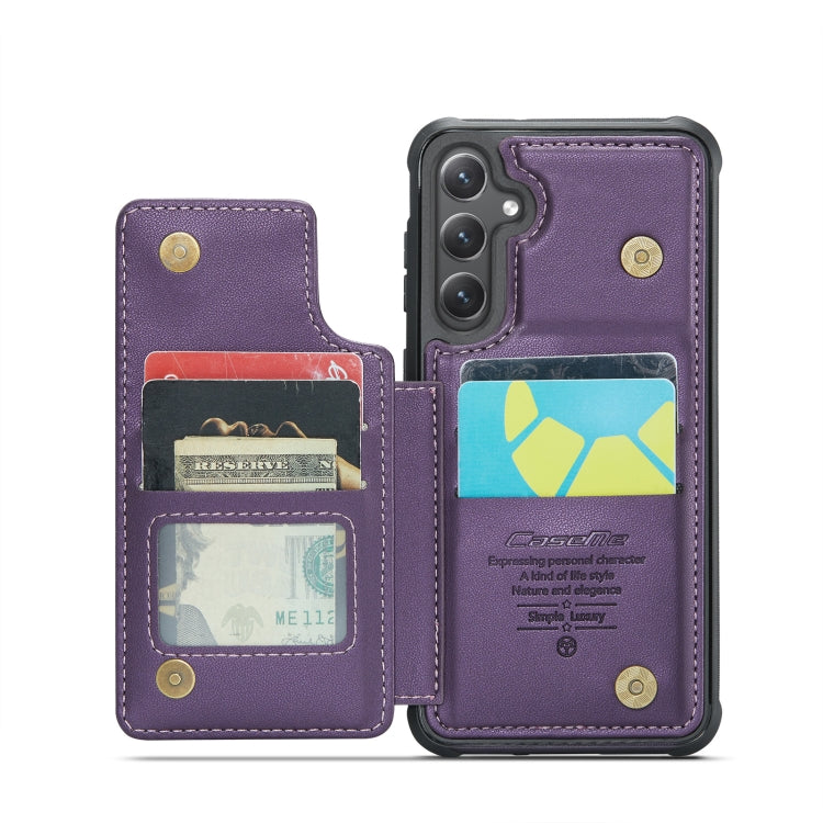 For Samsung Galaxy S23 FE 5G CaseMe C22 Card Slots Holder RFID Anti-theft Phone Case(Purple) - Galaxy S23 FE 5G Cases by CaseMe | Online Shopping South Africa | PMC Jewellery | Buy Now Pay Later Mobicred