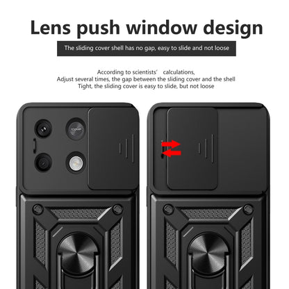 For Xiaomi Redmi Note 13 5G Sliding Camera Cover Design TPU Hybrid PC Phone Case(Black) - Note 13 Cases by PMC Jewellery | Online Shopping South Africa | PMC Jewellery | Buy Now Pay Later Mobicred