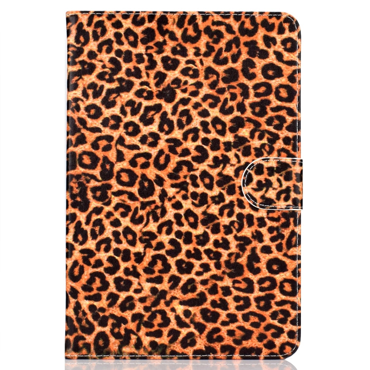 For 10 inch Universal Tablet PC Colored Drawing Pattern Horizontal Flip PU Leather Case with Holder & Card Slot(Yellow Leopard) - 7 inch by PMC TechLife | Online Shopping South Africa | PMC TechLife | Buy Now Pay Later Mobicred