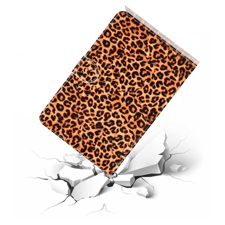 For 10 inch Universal Tablet PC Colored Drawing Pattern Horizontal Flip PU Leather Case with Holder & Card Slot(Yellow Leopard) - 7 inch by PMC TechLife | Online Shopping South Africa | PMC TechLife | Buy Now Pay Later Mobicred