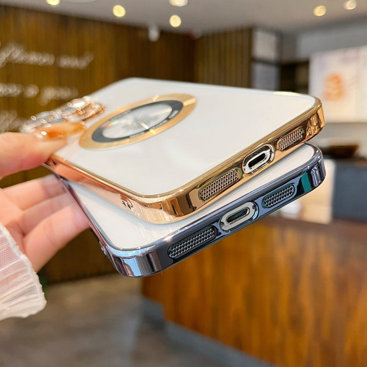 For iPhone 13 Transparent Electroplated PC MagSafe Phone Case(Green) - iPhone 13 Cases by PMC TechLife | Online Shopping South Africa | PMC TechLife | Buy Now Pay Later Mobicred