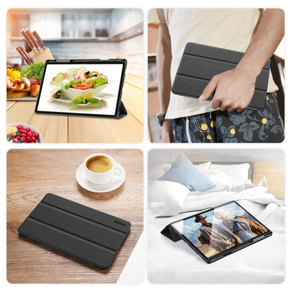 For Samsung Galaxy Tab S10+ DUX DUCIS Domo Series Magnetic Flip Leather Tablet Case(Black) - Tab S10+ Cases by DUX DUCIS | Online Shopping South Africa | PMC Jewellery | Buy Now Pay Later Mobicred