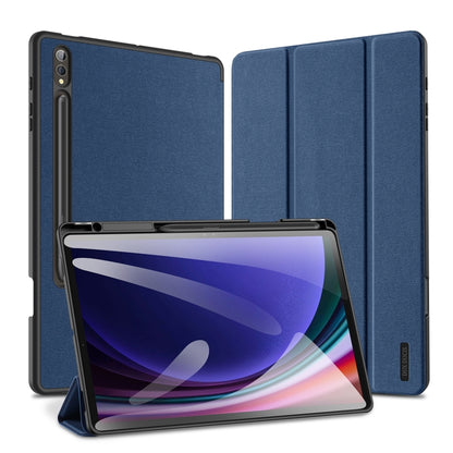 For Samsung Galaxy Tab S10+ DUX DUCIS Domo Series Magnetic Flip Leather Tablet Case(Blue) - Tab S10+ Cases by DUX DUCIS | Online Shopping South Africa | PMC Jewellery | Buy Now Pay Later Mobicred