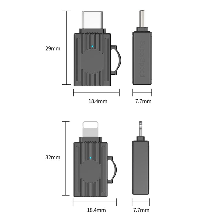 USB to 8 Pin Multifunction Travel Case Shape Apapter(Light Gold) - Converter & Adapter by PMC Jewellery | Online Shopping South Africa | PMC Jewellery | Buy Now Pay Later Mobicred