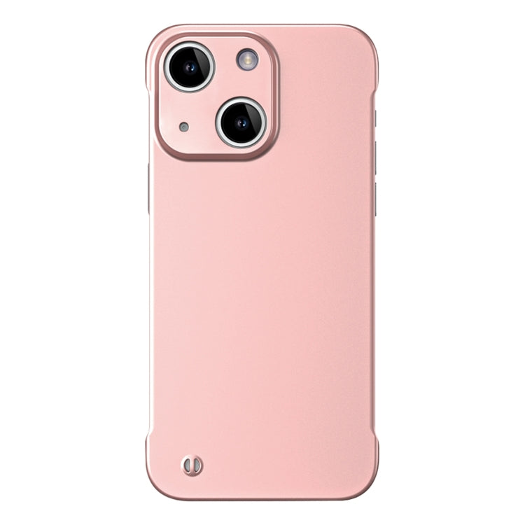 For iPhone 14 Frameless Metallic Paint Hybrid PC Phone Case(Rose Gold) - iPhone 14 Cases by PMC Jewellery | Online Shopping South Africa | PMC Jewellery | Buy Now Pay Later Mobicred