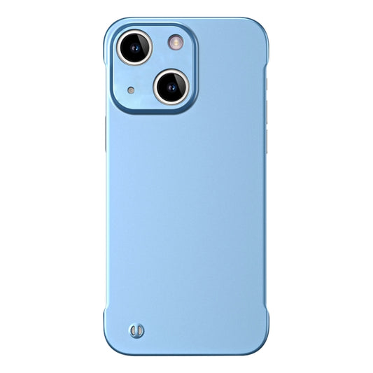 For iPhone 14 Frameless Metallic Paint Hybrid PC Phone Case(Sierra Blue) - iPhone 14 Cases by PMC Jewellery | Online Shopping South Africa | PMC Jewellery | Buy Now Pay Later Mobicred