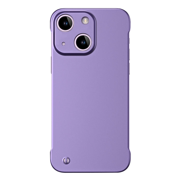 For iPhone 14 Frameless Metallic Paint Hybrid PC Phone Case(Deep Purple) - iPhone 14 Cases by PMC Jewellery | Online Shopping South Africa | PMC Jewellery | Buy Now Pay Later Mobicred