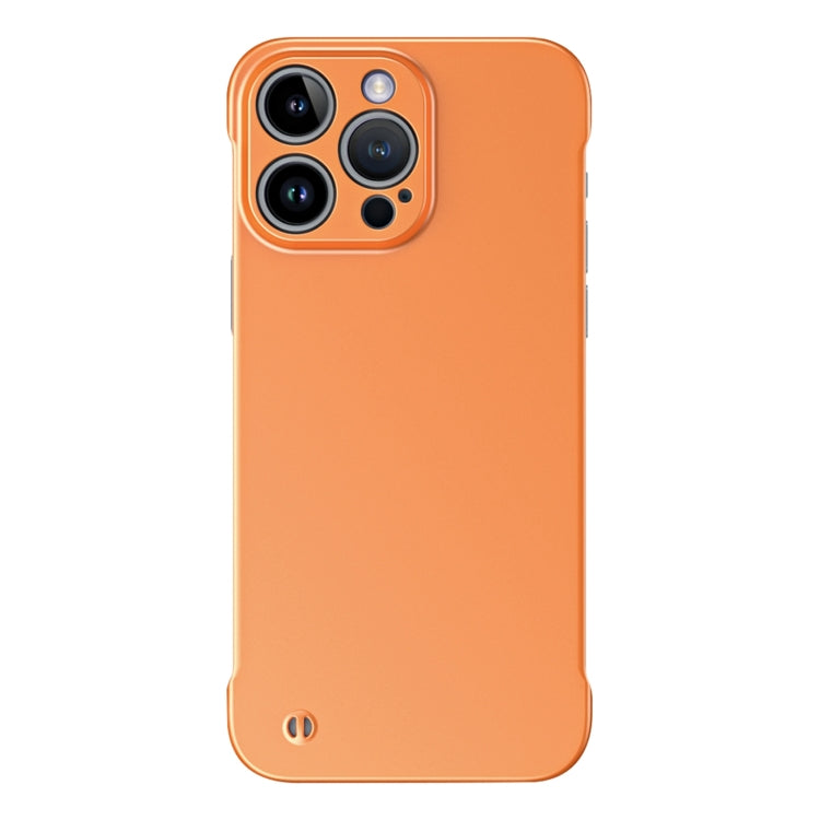 For iPhone 13 Pro Max Frameless Metallic Paint Hybrid PC Phone Case(Orange) - free shipping - PMC Jewellery - Order now!
