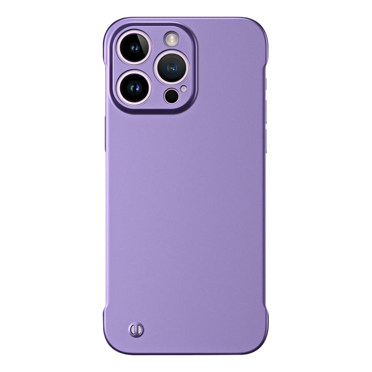 For iPhone 12 Pro Max Frameless Metallic Paint Hybrid PC Phone Case(Deep Purple) - iPhone 12 Pro Max Cases by PMC Jewellery | Online Shopping South Africa | PMC Jewellery | Buy Now Pay Later Mobicred