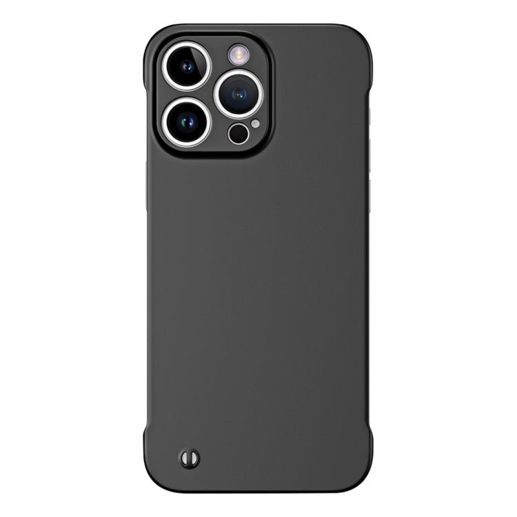 For iPhone 11 Pro Frameless Metallic Paint Hybrid PC Phone Case(Matte Black) - iPhone 11 Pro Cases by PMC Jewellery | Online Shopping South Africa | PMC Jewellery | Buy Now Pay Later Mobicred