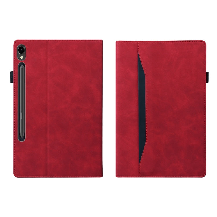 For Samsung Galaxy Tab S9 Ultra /S8 Ultra Splicing Shockproof Leather Tablet Case(Red) - Galaxy Tab S9 Ultra Cases by PMC Jewellery | Online Shopping South Africa | PMC Jewellery | Buy Now Pay Later Mobicred