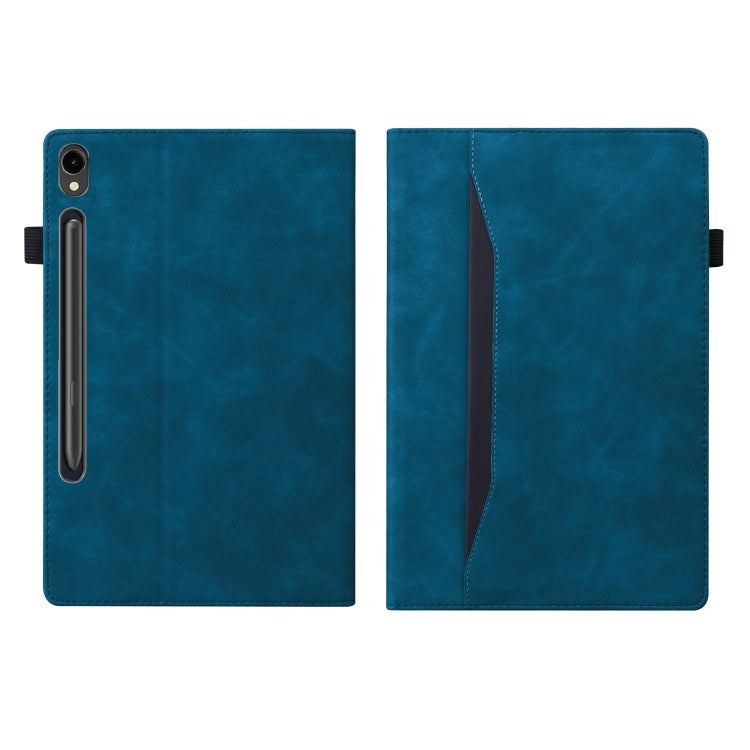 For Samsung Galaxy Tab S9 Ultra /S8 Ultra Splicing Shockproof Leather Tablet Case(Blue) - Galaxy Tab S9 Ultra Cases by PMC Jewellery | Online Shopping South Africa | PMC Jewellery | Buy Now Pay Later Mobicred