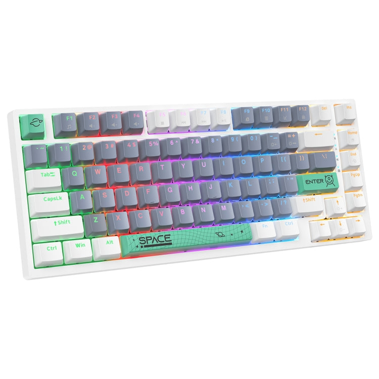 ONIKUMA G52 82 Keys RGB Lighting Wired Mechanical Keyboard, Type:Brown Switch(White) - Wired Keyboard by ONIKUMA | Online Shopping South Africa | PMC Jewellery | Buy Now Pay Later Mobicred