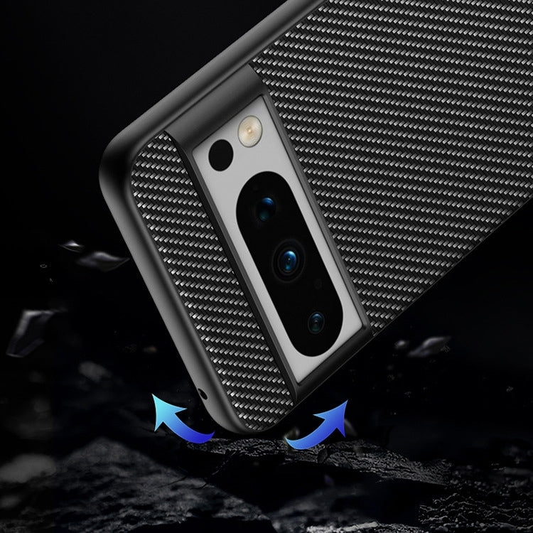 For Google Pixel 9 Ultra-thin Carbon Fiber Texture Printing Phone Case(Black Red) - Google Cases by PMC TechLife | Online Shopping South Africa | PMC TechLife | Buy Now Pay Later Mobicred