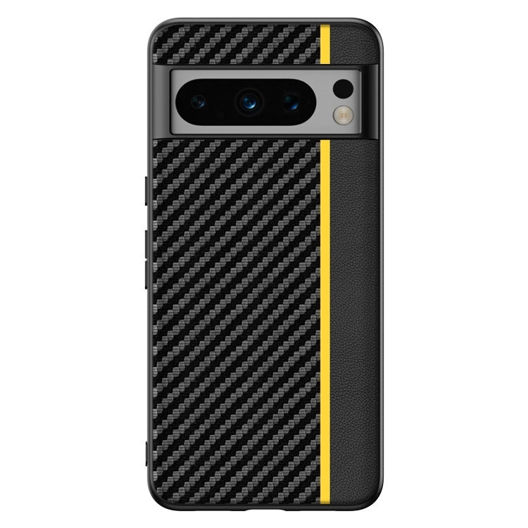 For Google Pixel 9 Ultra-thin Carbon Fiber Texture Printing Phone Case(Black Yellow) - Google Cases by PMC Jewellery | Online Shopping South Africa | PMC Jewellery | Buy Now Pay Later Mobicred