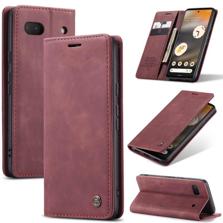 For Google Pixel 6A CaseMe 013 Multifunctional Horizontal Flip Leather Phone Case(Wine Red) - Google Cases by CaseMe | Online Shopping South Africa | PMC Jewellery | Buy Now Pay Later Mobicred