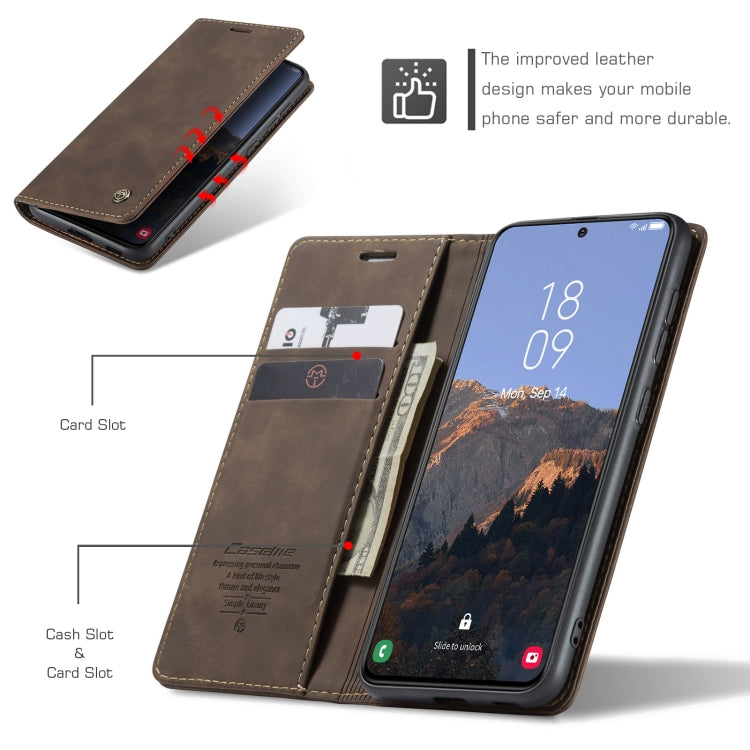 For Samsung Galaxy S24 5G CaseMe 013 Multifunctional Horizontal Flip Leather Phone Case(Coffee) - Galaxy S24 5G Cases by CaseMe | Online Shopping South Africa | PMC Jewellery | Buy Now Pay Later Mobicred