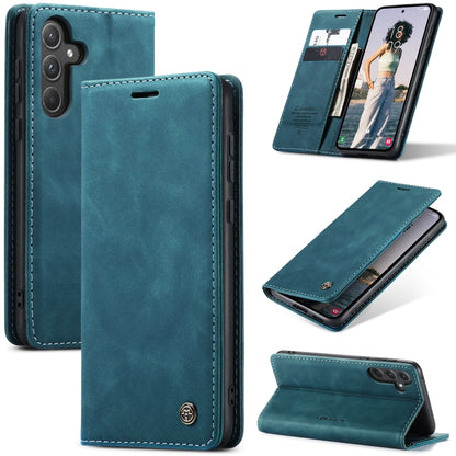 For Samsung Galaxy A55 5G CaseMe 013 Multifunctional Horizontal Flip Leather Phone Case(Blue) - Galaxy Phone Cases by CaseMe | Online Shopping South Africa | PMC Jewellery | Buy Now Pay Later Mobicred