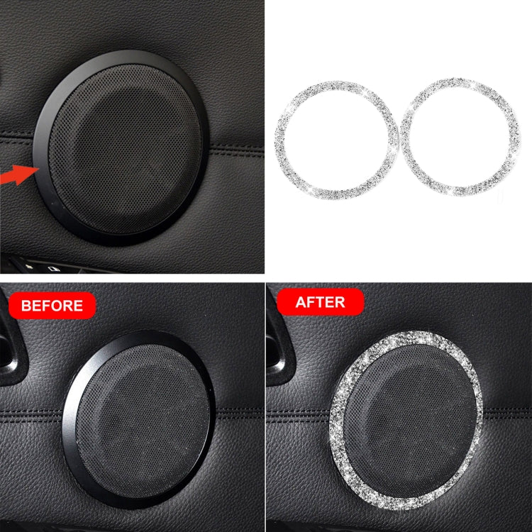 Car Door Horn Ring 2 in 1 Diamond Decorative Sticker for BMW 3 Series E90 / E84 2008-2012, X1 Series Modified 320i / 325i - Car Interior Mouldings by PMC Jewellery | Online Shopping South Africa | PMC Jewellery | Buy Now Pay Later Mobicred