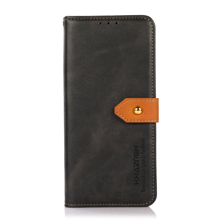 For Google Pixel 9 KHAZNEH Dual-color Cowhide Texture Flip Leather Phone Case(Black) - Google Cases by PMC TechLife | Online Shopping South Africa | PMC TechLife | Buy Now Pay Later Mobicred