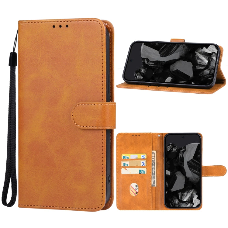 For Google Pixel 9 Pro Leather Phone Case(Brown) - Google Cases by PMC Jewellery | Online Shopping South Africa | PMC Jewellery | Buy Now Pay Later Mobicred