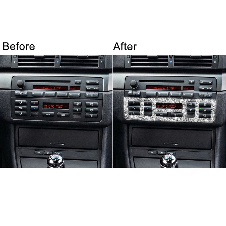 For BMW Series 3 E46 1998-2005 Car Center Control Panel Lower Diamond Decoration Sticker, Left and Right Drive - Car Interior Mouldings by PMC Jewellery | Online Shopping South Africa | PMC Jewellery | Buy Now Pay Later Mobicred