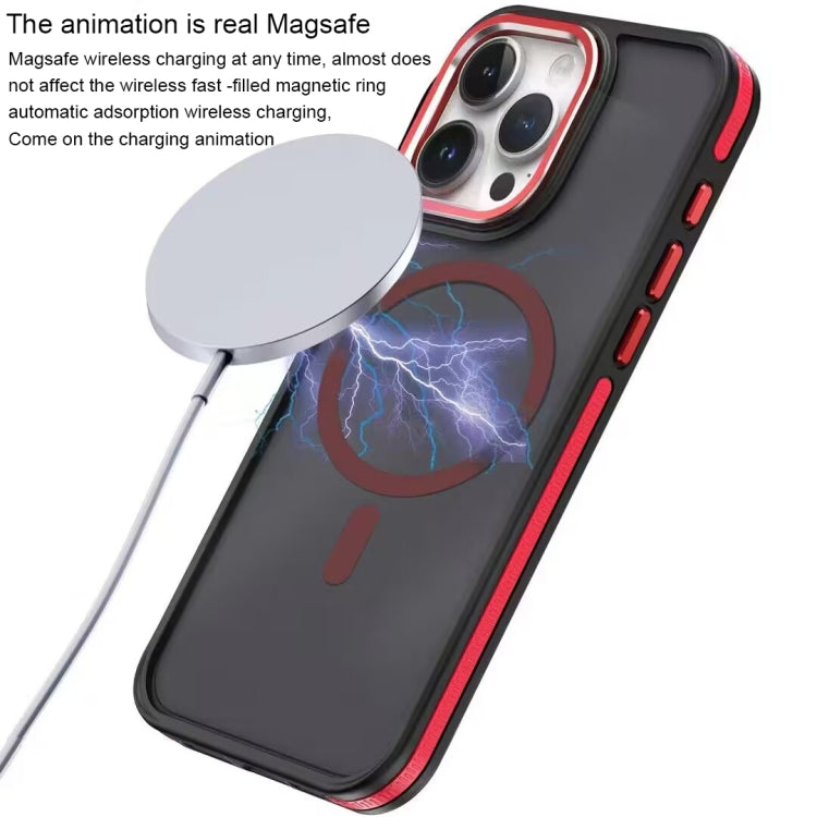 For iPhone 14 / 13 Two-color Frosted MagSafe Magnetic Phone Case(Red) - iPhone 14 Cases by PMC Jewellery | Online Shopping South Africa | PMC Jewellery