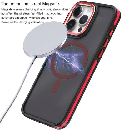 For iPhone 11 Two-color Frosted MagSafe Magnetic Phone Case(Purple) - iPhone 11 Cases by PMC Jewellery | Online Shopping South Africa | PMC Jewellery