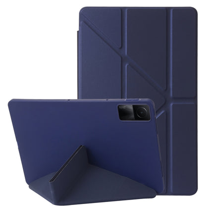 For Xiaomi Redmi Pad SE Deformation Silicone Leather Tablet Case(Dark Blue) - More Tablet Cases by PMC Jewellery | Online Shopping South Africa | PMC Jewellery | Buy Now Pay Later Mobicred