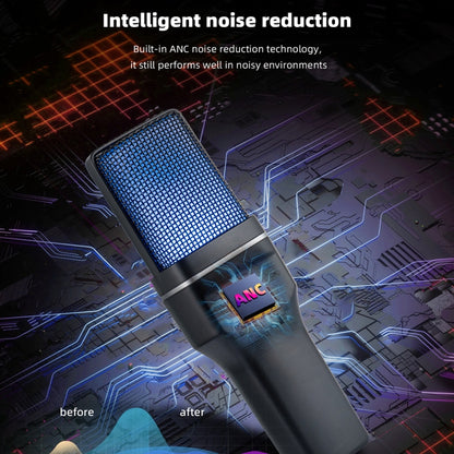 Yanmai SF-777W 2.4G Wireless Gaming Desktop Microphone with RGB Light & Blowout Net - Microphone by Yanmai | Online Shopping South Africa | PMC Jewellery | Buy Now Pay Later Mobicred