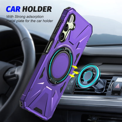 For Samsung Galaxy A54 5G MagSafe Magnetic Shockproof Phone Case with Ring Holder(Purple) - Galaxy Phone Cases by PMC Jewellery | Online Shopping South Africa | PMC Jewellery