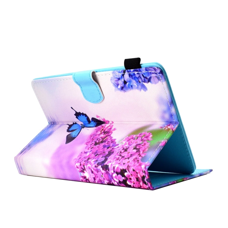 For 10 inch Universal Colored Drawing Stitching Leather Tablet Case(Butterfly) - 10 - 11 inch by PMC TechLife | Online Shopping South Africa | PMC TechLife | Buy Now Pay Later Mobicred