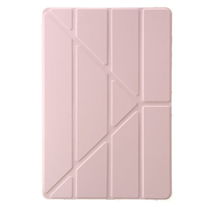 For Samsung Galaxy Tab S9 Clear Acrylic Deformation Leather Tablet Case(Pink) - Galaxy Tab S9 Cases by PMC Jewellery | Online Shopping South Africa | PMC Jewellery | Buy Now Pay Later Mobicred