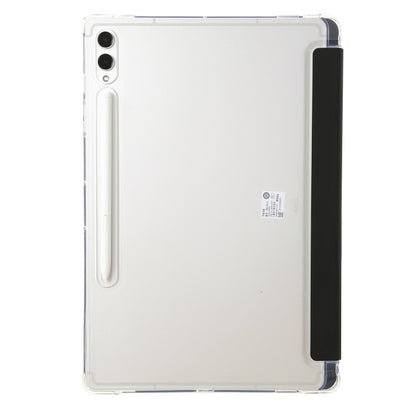 For Samsung Galaxy Tab S9 Clear Acrylic Deformation Leather Tablet Case(Black) - Galaxy Tab S9 Cases by PMC Jewellery | Online Shopping South Africa | PMC Jewellery | Buy Now Pay Later Mobicred