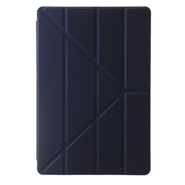 For Samsung Galaxy Tab S9 FE+ Clear Acrylic Deformation Leather Tablet Case(Dark Blue) - Galaxy Tab S9 FE+ by PMC Jewellery | Online Shopping South Africa | PMC Jewellery | Buy Now Pay Later Mobicred