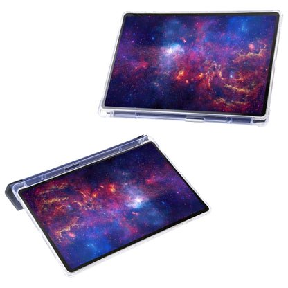 For Samsung Galaxy Tab S9 FE+ Clear Acrylic Deformation Leather Tablet Case(Dark Blue) - Galaxy Tab S9 FE+ by PMC Jewellery | Online Shopping South Africa | PMC Jewellery | Buy Now Pay Later Mobicred