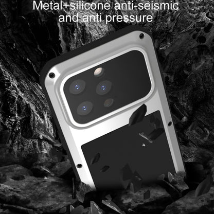 For iPhone 15 Pro LOVE MEI Metal Shockproof Life Waterproof Dustproof Phone Case(Army Green) - iPhone 15 Pro Cases by LOVE MEI | Online Shopping South Africa | PMC Jewellery | Buy Now Pay Later Mobicred