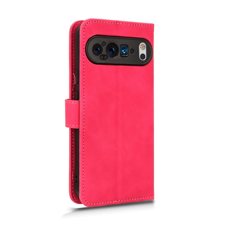 For Google Pixel 9 Pro Skin Feel Magnetic Flip Leather Phone Case(Rose Red) - Google Cases by PMC Jewellery | Online Shopping South Africa | PMC Jewellery | Buy Now Pay Later Mobicred