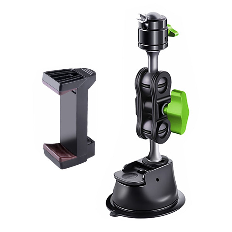 Single Suction Cup Pea Clamp Arm Holder 23cm with Elastic Phone Clamp - Car Holders by PMC Jewellery | Online Shopping South Africa | PMC Jewellery | Buy Now Pay Later Mobicred