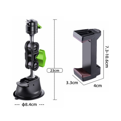 Single Suction Cup Pea Clamp Arm Holder 23cm with Elastic Phone Clamp - Car Holders by PMC Jewellery | Online Shopping South Africa | PMC Jewellery | Buy Now Pay Later Mobicred