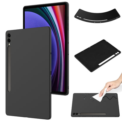 For Samsung Galaxy Tab S9+ Pure Color Liquid Silicone Shockproof Tablet Case(Black) - Galaxy Tab S9+ Cases by PMC Jewellery | Online Shopping South Africa | PMC Jewellery | Buy Now Pay Later Mobicred