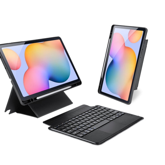 For Samsung Galaxy Tab S6 Lite / 2024 DUX DUCIS DK Floating Magnetic Keyboard Leather Tablet Case with Holder(Black) - Samsung Keyboard by DUX DUCIS | Online Shopping South Africa | PMC Jewellery