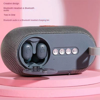 T&G TG810 2 in 1 Portable Outdoor Speaker + Mini Wireless Bluetooth Earphone(Red) - Mini Speaker by T&G | Online Shopping South Africa | PMC Jewellery | Buy Now Pay Later Mobicred