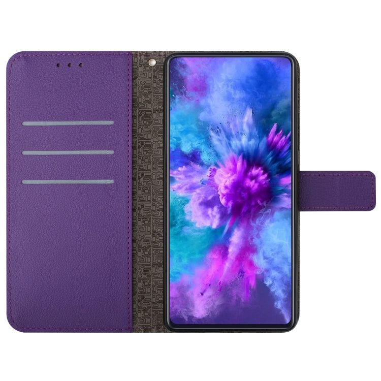 For vivo Y03 4G Rhombic Grid Texture Leather Phone Case(Purple) - vivo Cases by PMC Jewellery | Online Shopping South Africa | PMC Jewellery | Buy Now Pay Later Mobicred