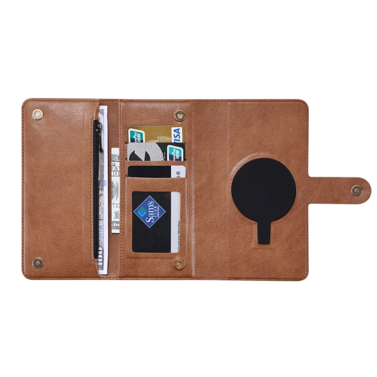 For iPhone 13 Pro Max ViLi GV Series MagSafe Magnetic Zipper Leather Phone Case(Brown) - free shipping - PMC Jewellery - Order now!