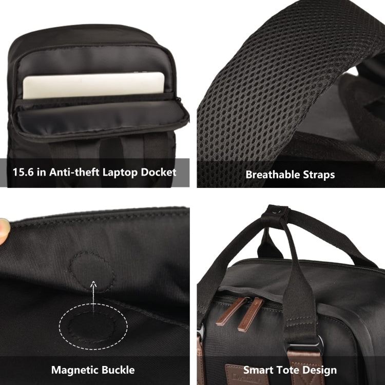 Cwatcun D78 Camera Laptop Backpack Bag With Detachable Insert Camera Case(Black) - free shipping - PMC TechLife - Order now!