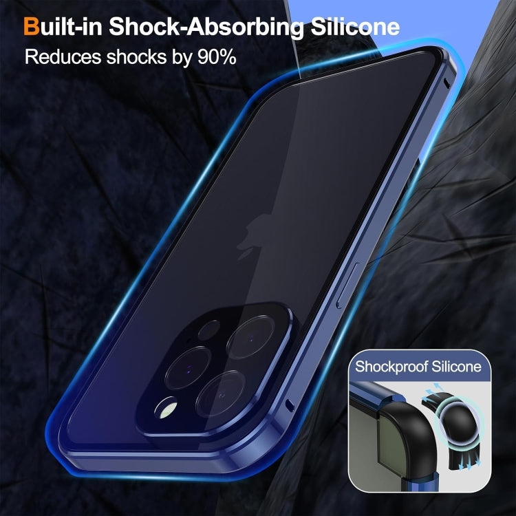 For iPhone 16 Pro Max Anti-peeping Magnetic Double-sided Tempered Glass Phone Case(Black) - iPhone 16 Pro Max Cases by PMC Jewellery | Online Shopping South Africa | PMC Jewellery | Buy Now Pay Later Mobicred