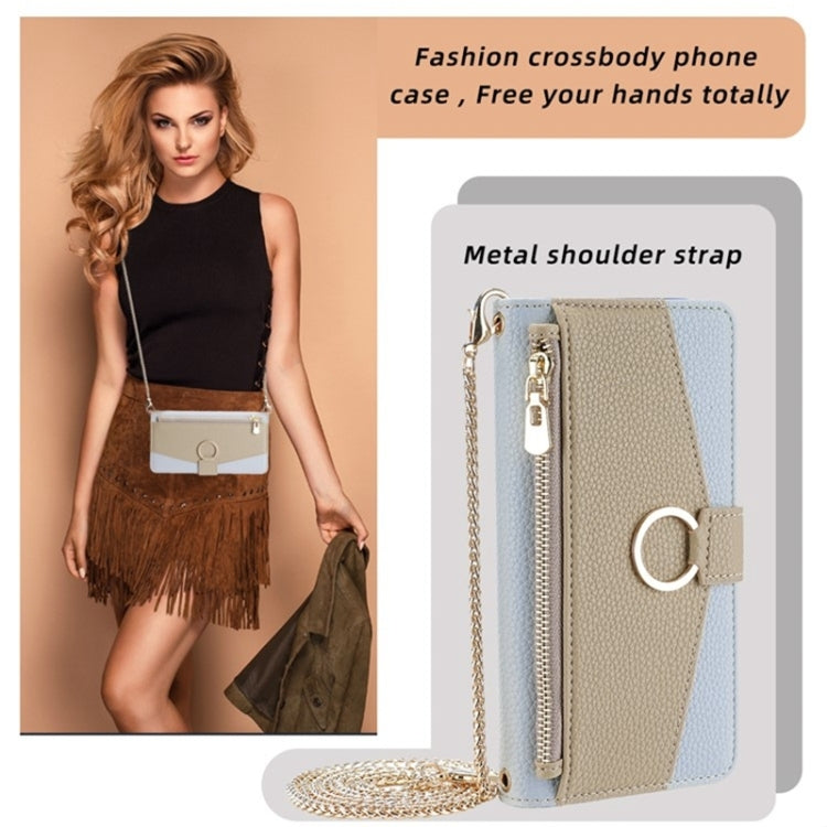 For Tecno Pova 4 Crossbody Litchi Texture Leather Phone Case(Blue) - Tecno Cases by PMC TechLife | Online Shopping South Africa | PMC TechLife | Buy Now Pay Later Mobicred