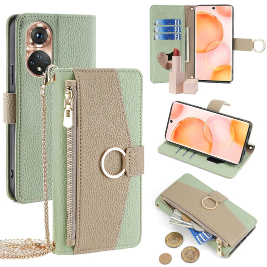 For Honor 50 Crossbody Litchi Texture Leather Phone Case(Green) - Honor Cases by PMC Jewellery | Online Shopping South Africa | PMC Jewellery | Buy Now Pay Later Mobicred