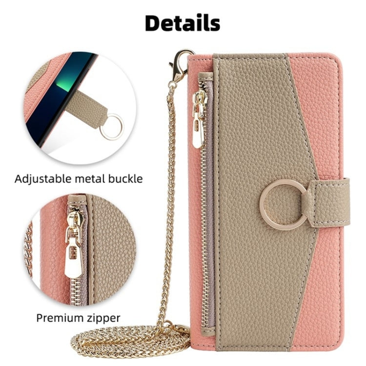 For Honor X8a Crossbody Litchi Texture Leather Phone Case(Pink) - Honor Cases by PMC TechLife | Online Shopping South Africa | PMC TechLife | Buy Now Pay Later Mobicred